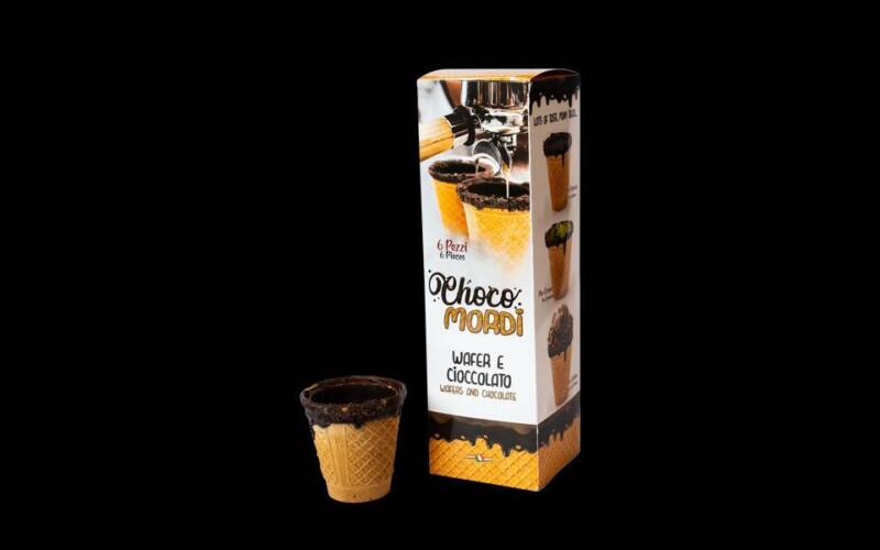 Box 6 pezzi Tazzine wafer e cioccolato