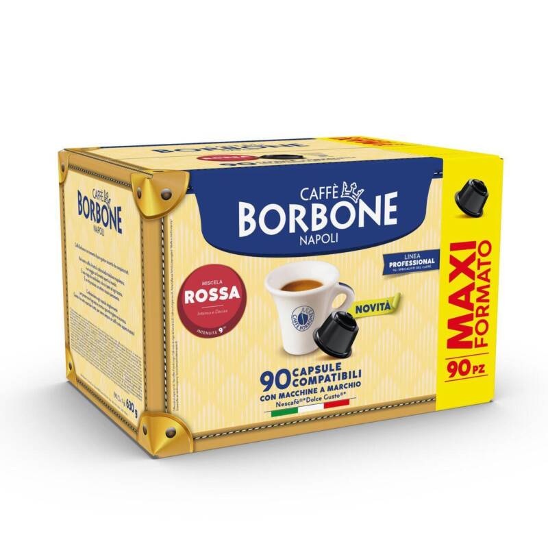 Capsule compatibili Dolcegusto miscela rossa Borbone 90 capsule