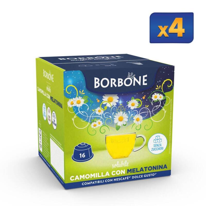 Linea Borbone 16 capsule compatibili Dolcegusto te con camomilla e melatonina