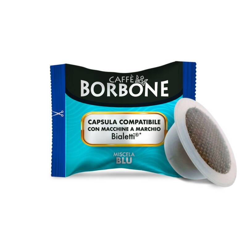 Linea Borbone capsule compatibili Bialetti miscela blu 100 capsule
