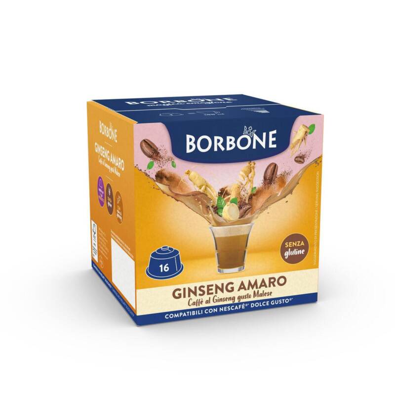 Linea Borbone capsule compatibili Dolce Gusto 16 capsule ginseng amaro