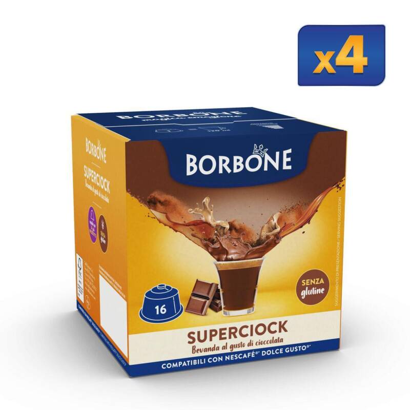 Linea Borbone compatibile Dolce Gusto 16 capsule bevanda superciock senza glutine