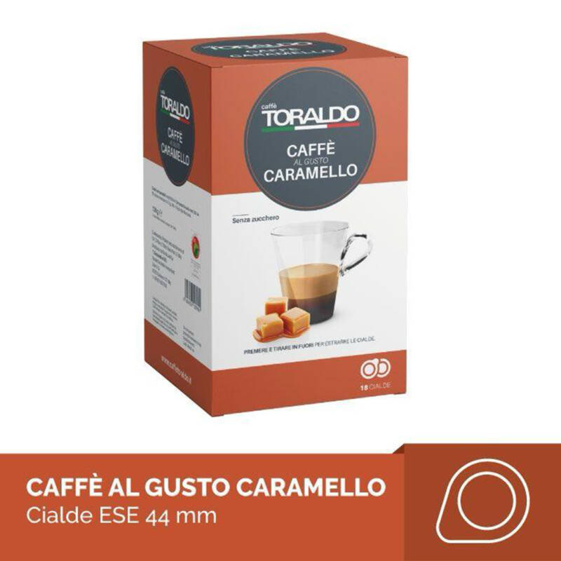 Caffè aromatizzato al gusto caramello 18 cialde