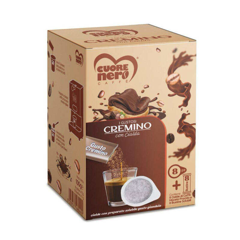 Cialde aromatizzate al gusto cremino (nutella) 8 cialde + 8 bustine solubili