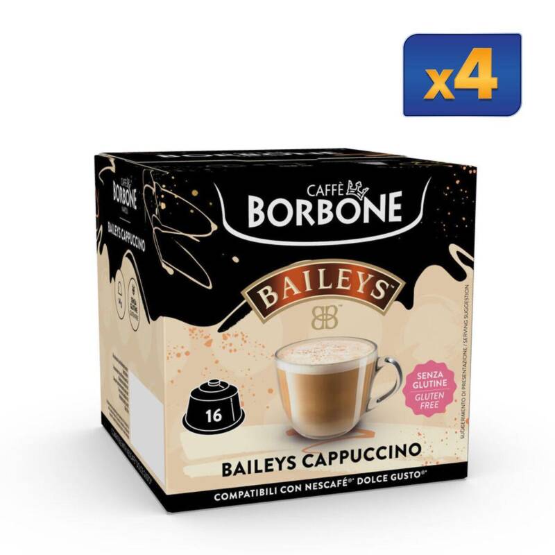 capsule Dolce Gusto linea Borbone bevanda al gusto Baileys Cappuccino 16 capsule
